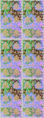 Raster soyut çiçek çelengi altın karalama fantezi yaprakları ve tarafsız renklerde çiçek. El yapımı dekoratif çerçeve, albüm kapağı, tebrik kartı, klasik Art deco tarzı.