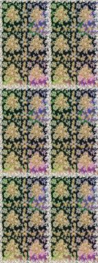 Raster geometrik arka plan. Altın rengi, kusursuz çizim. Gri renklerde, altın çiçekli altın desenler. Senin tasarımın için, duvar kağıdı..