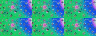 Doodle çiçekler ve dalları, otlar ve çiçekler. Elle çizilmiş. Raster resim. Güzel kumaş deseni.