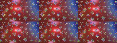 Çizim çiçek deseni duvar kağıdı, web sitesi arka planı, ambalaj kağıdı, davetiye, broşür, afiş veya web sitesi için kullanılabilir. El çizimi Raster çizimi. Parlak elementlerin.