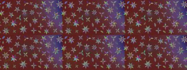 Küçük bir çiçekte eskiz deseni. Hoş bir çiçek geçmişi var. Güzel kumaş deseni. Raster illüstrasyonu.