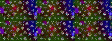 Küçük çiçekteki sevimli çiçek deseni. Yeşil ve kahverengi renkte çiçekler.