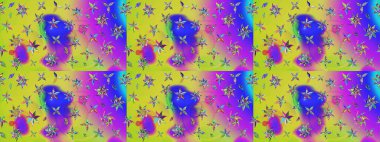 Çizim çiçek deseni duvar kağıdı, web sitesi arka planı, ambalaj kağıdı, davetiye, broşür, afiş veya web sitesi için kullanılabilir. El çizimi Raster çizimi. Parlak elementlerin.