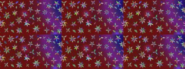 Bahar çiçekleriyle güzel bir çiçek deseni çizmişsin. Güzel kumaş deseni. Raster illüstrasyonu.