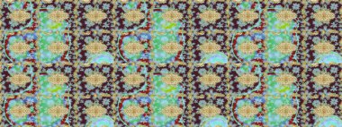 Klasik Raster altın desenini çiz. Geleneksel oryantasyon süsü. Tarafsız renklerde altın elementlerle çizim. Klasik vintage arkaplan.