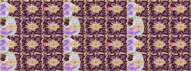 Kraliyet lüksü, altın barok kumaş rengi eskiz. Raster eskiz deseni altın antika çiçekli ortaçağ dekoratifi, yapraklar ve kahverengi renkli altın desenli süslemeler..