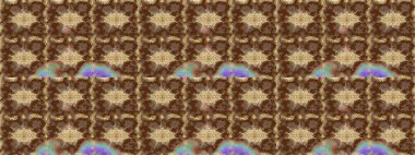 Senin tasarımın için, duvar kağıdı. Kahverengi renklerde altın çiçekli eskiz deseni. Altın renkli çizim çizimi. Raster geometrik arkaplanı.