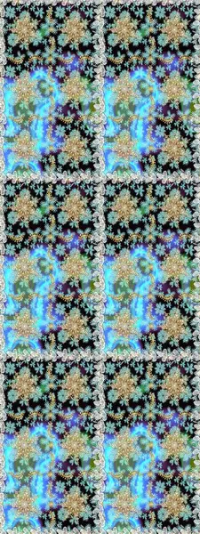 Geleneksel oryantasyon süsü. Klasik klasik klasik arka plan. Kusursuz klasik raster mavi ve altın desenli.