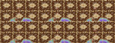 Senin tasarımın için, duvar kağıdı. Kahverengi renklerde altın çiçekli eskiz deseni. Altın renkli çizim çizimi. Raster geometrik arkaplanı.