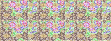 Klasik klasik klasik arka plan. Tarafsız renklerde altın elementlerle çizim. Geleneksel oryantasyon süsü. Klasik Raster altın desenini çiz.