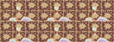 Damask eskiz süsü. Kahverengi renkler üzerinde klasik oryantal desen. Geleneksel raster ve altın desen.