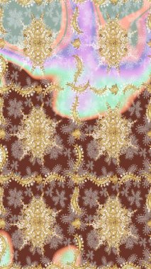 Bej renklerde raster altın desen. Soyut duvar kâğıdı, ambalaj dekorasyonu. Kış sembolü, Mutlu Noeller, Mutlu yıllar 2019. Altın kar tanesi basit çizim kalıbı.