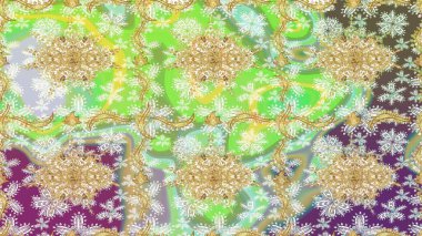 Tarafsız renklerde altın elementler. Geleneksel klasik Raster altın eskiz modeli. Barok tarzında eskiz doğulu süsü..