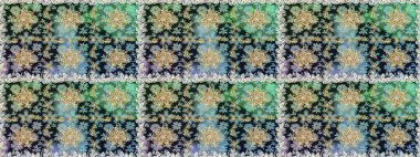 Gri renkli ve altın elementli altın desenli. Raster oryantal süs. Kusursuz altın desen.