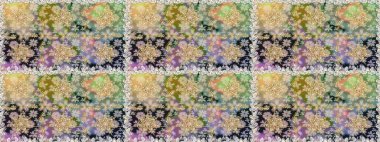 Kusursuz raster arka plan. Duvar kâğıdı barok, İspanyol kumaşı. Kusursuz çiçek deseni. Tarafsız renklerde grafiksel modern kusursuz desen.