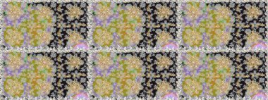 Geleneksel oryantasyon süsü. Raster illüstrasyonu. Gri renklerde, altın elementlerle kusursuz desen. Kusursuz klasik raster altın desenli. Klasik vintage arkaplan.