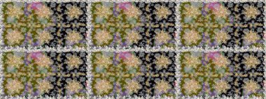 Barok tarzında kusursuz bir doğulu süsü. Raster geleneksel altın pürüzsüz desen gri renklerde.