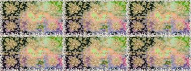 Antika altın tekrarlanabilir duvar kağıdı. Damask arkaplanı tekerrür ediyor. Barok tarzında altın çiçek süsü. Tarafsız renklerde altın element.