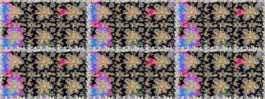 Doğulu stil, altın elementli gri renkli altın desenli arabesk yapar. Kusursuz kıvırcık saçlar. Raster altın desen.