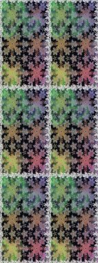 Kusursuz kraliyet lüksü, altın barok kumaş rengi. Altın antika ortaçağ dekoratifi, yapraklar ve gri renkli altın desenli süslemelerle pürüzsüz bir desen..