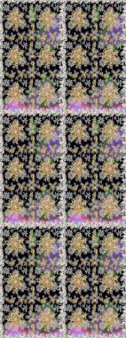 Geleneksel oryantasyon süsü. Kusursuz klasik raster grisi ve altın desenli. Klasik vintage arkaplan.