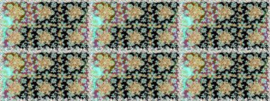 Raster soyut çiçek çelengi altın karalama fantezi yaprakları ve tarafsız renklerde çiçek. El yapımı dekoratif çerçeve, albüm kapağı, tebrik kartı, klasik Art deco tarzı.