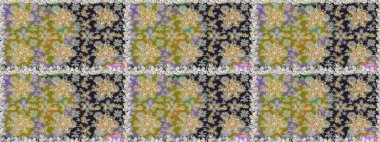 Dekoratif simetri arabesk. Raster illüstrasyonu. Kusursuz ortaçağ çiçek deseni. Doğum günü kartı, davetiye ya da afiş için iyidir. Gri renklerde altın.