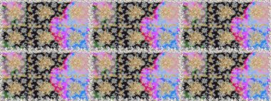 Gri ve altın desenli. Klasik raster şablonu. Tekrarlayan ögelerle kusursuz soyut arkaplan.