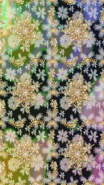 Şam, tasarım için kusursuz desen. Gri renklerde, altın elementli, pürüzsüz desen.