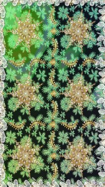 Raster oryantal süs. Geleneksel klasik altın desen. Gri renkli ve altın elementli altın desenli. Barok tarzında kusursuz bir doğulu süsü..