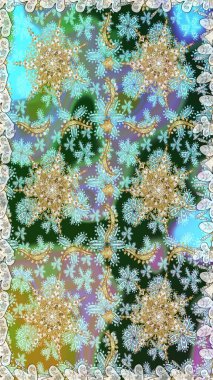 Tarafsız renklerde altın element. Barok tarzında altın çiçek süsü. Damask arkaplanı tekerrür ediyor. Antika altın tekrarlanabilir duvar kağıdı.