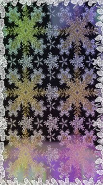 Noel, kar tanesi, yeni yıl. Gri renklerde ve altın elementlerle kusursuz klasik desen. Gri renklerde altın desenli altın elementler.