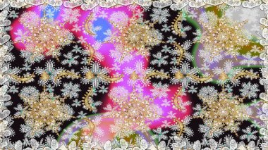 Duvar kâğıdı barok, İspanyol kumaşı. Kusursuz raster arka plan. Gri renklerde grafiksel, modern, pürüzsüz desen. Kusursuz çiçek deseni.