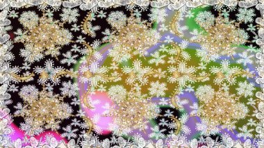 Kusursuz çiçek deseni. Duvar kâğıdı barok, İspanyol kumaşı. Tarafsız renklerde grafiksel modern kusursuz desen. Kusursuz raster arkaplanı.