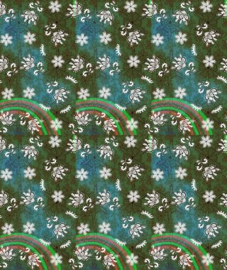 Raster illüstrasyonu. Güzel kumaş deseni. Bahar çiçekli güzel bir çiçek deseni..