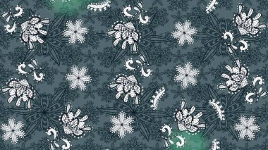 Çiçek arkaplanlı soyut zarafet eskiz deseni. Raster Güzel kumaş deseni.