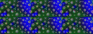 Küçük çiçekteki sevimli çiçek deseni. Robot resim. Raster illüstrasyonu.