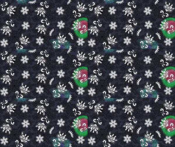 Raster illüstrasyonundaki çiçek desenli çizim. Renkli Bahar Teması eskiz kalıbı. Süslü kumaş deseni. Düz Çiçek Elementleri Tasarımı.