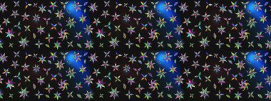 Suluboya tarzında gri ve mavi renklerde. Raster illüstrasyonu. Küçük çiçekli bahar deseni çiz.