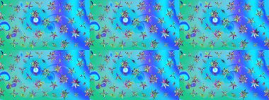 Çizim çiçek deseni duvar kağıdı, web sitesi arka planı, ambalaj kağıdı, davetiye, broşür, afiş veya web sitesi için kullanılabilir. Karalama elementleri. El çizimi Raster illüstrasyonu.