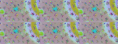 Raster. Güzel suluboya çiçekler, parlak boya inspineutral ve gri çiçek desenli eskiz arka planı..