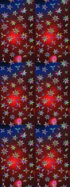 Nazik, narin çiçek arkaplanı. Kahverengi ve kırmızı renkte çiçekler. Raster çiçek desenli ve çiçekli..