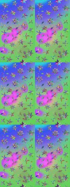 Küçük çiçekteki sevimli çiçek deseni. Raster illüstrasyonu. Tony 'nin kumaş kalıbını çiz. Modaya uygun kumaş deseni.