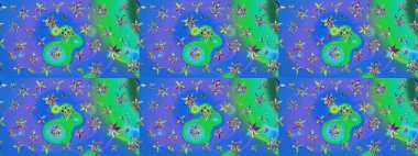 Küçük bir çiçekte eskiz deseni. Hoş bir çiçek geçmişi var. Güzel kumaş deseni. Raster illüstrasyonu.