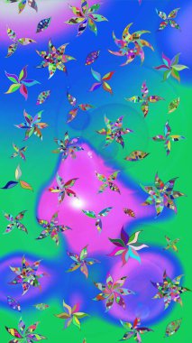 Küçük mavi ve yeşil çiçeklerle oldukça eski bir besin torbası deseni. Tekstil, kumaş, kapaklar, duvar kağıtları, baskı, paket, koleksiyon defteri, örgü, dekupaj için çiçek arkaplanı..