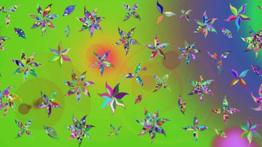 Güzel suluboya yaz çiçekleri deseni..