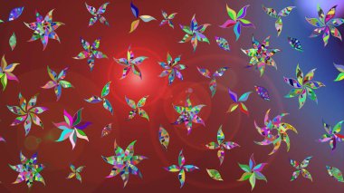 Tekstil için suluboya eskiz deseni. El çizimi çiçek çizimi deseni (fayans). Şirin çiçekleri, desenleri, kahverengi ve kırmızı renkleri olan renkli çizim deseni.