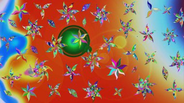 Tekstil, kumaş, kapaklar, duvar kağıtları, baskı, naylon, koleksiyon defteri, örgü, dekupaj için güzel bir eskiz. Küçük turuncu ve kırmızı çiçeklerle oldukça kaliteli besin torbası deseni.