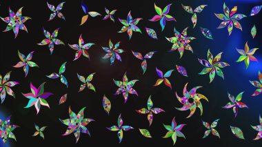 Çiçekli zambakların eskiz geçmişi. Parlak çiçekli kolaj çiçekleri gri ve mavi. Çiçek tasarımı için inanılmaz kolaj cennet tarzı..