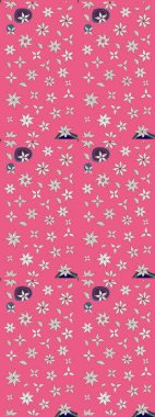 Pembe ve nötr renklerde etnik çiçekli zarif eskiz deseni. Raster Çiçek İllüstrasyonu güzel tekstil..